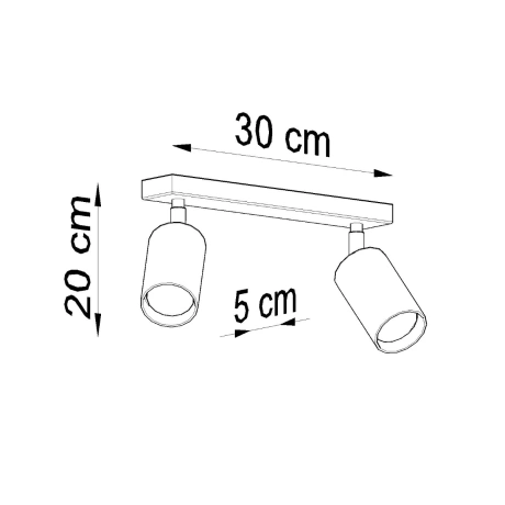 Lámpara de techo BERG 2 madera natural