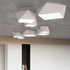 Plafond HEXA 45 BLANCO + 3x Bombilla LED E27 3000K Cálido 7,5W 620lm