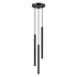 Lámpara colgante ARCHE 3P negra + 3x bombilla LED G9 3000K Cálida 4,5W 450lm