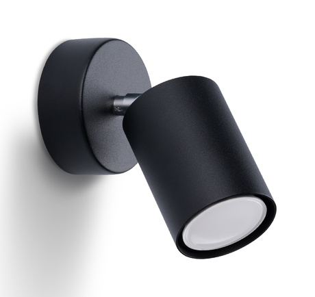 Aplique LEMMI 1 negro + 1x bombilla LED GU-10 4000K Fría 7W 530lm