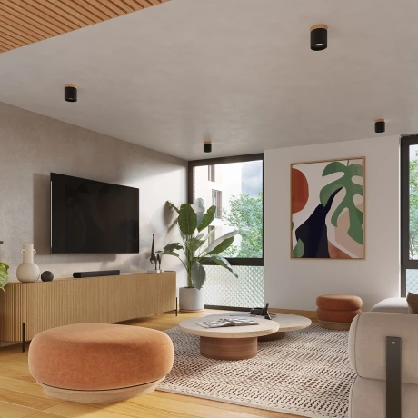 Lámpara de techo RIF negra