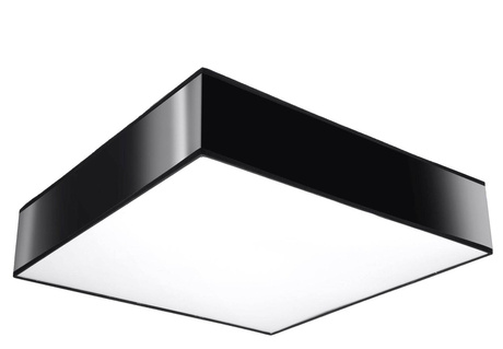 Plafón HORUS 45 NEGRO + 3 bombillas LED E27 3000K Cálido 7,5W 620lm