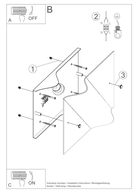 Aplique BUBBLE + 1x bombilla LED E27 3000K Cálida 7,5W 620lm