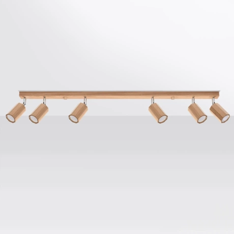 Lámpara de techo ZEKE 6 roble