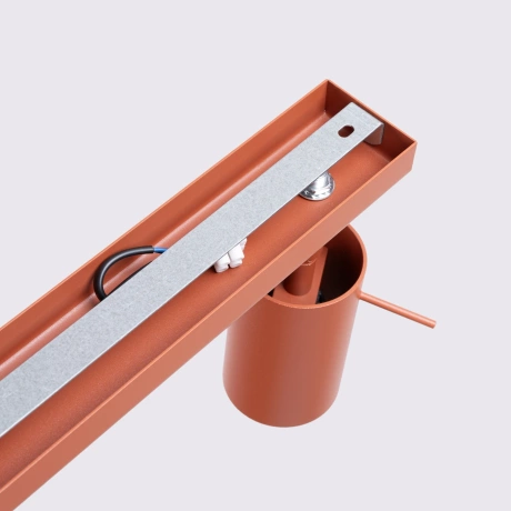 Lámpara de techo RING 3L rojo ocre