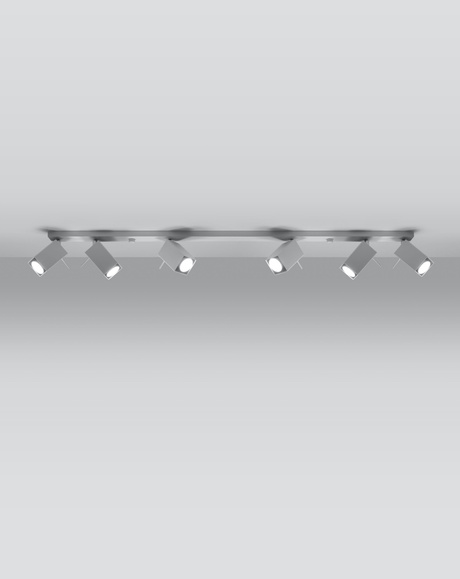 Plafond MERIDA 6L blanco + 6x Bombilla LED GU-10 3000K Cálida 7W 620lm