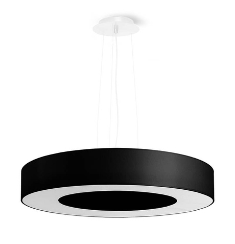 Lámpara SATURNO SLIM 50 negra + 5 bombillas LED E27 4000K Fría 7,5W 650lm