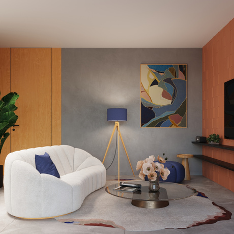 Lámpara de pie NATT navy