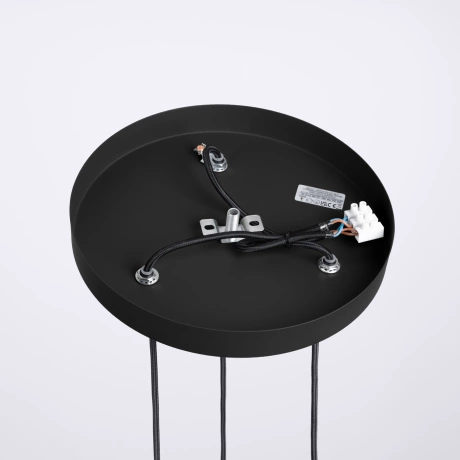 Lámpara colgante HALO 3P negra