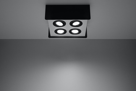 Plafond STEREO 4 blanco/negro