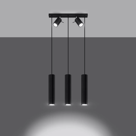 Lámpara colgante RING 3 negra