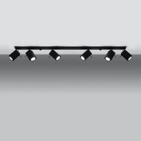 Lámpara de techo MERIDA 6L negra