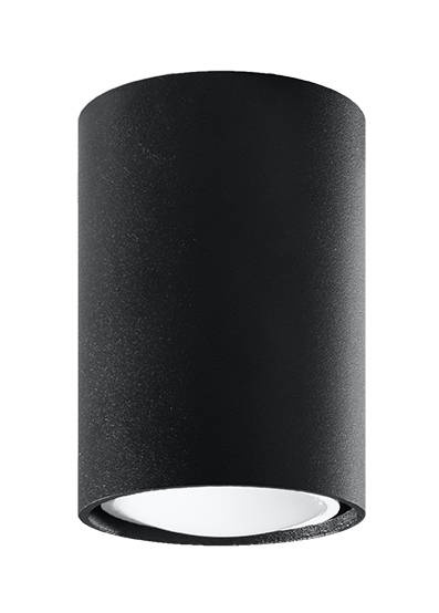 Plafond LAGOS 10 negro + 1x bombilla LED GU-10 4000K Fría 7W 630lm