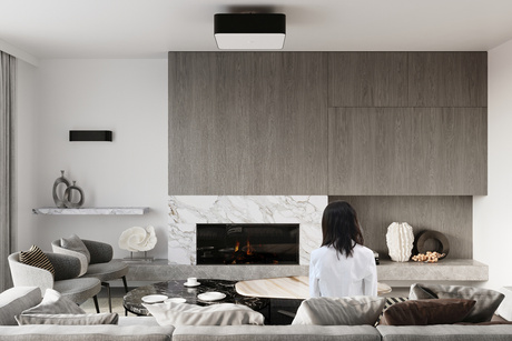 Plafond LOKKO 45 negro + 5x bombilla LED E27 4000K Fría 7,5W 650lm