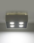 Plafond MONO 4 blanco + 4x Bombilla LED GU-10 3000K Cálido 7W 620lm
