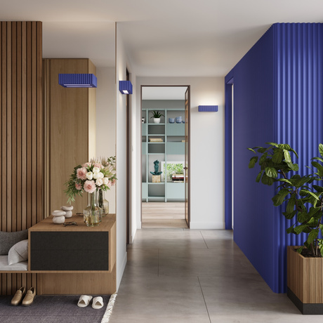 Aplique de cerámica RIGATA ultramarino