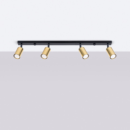 Lámpara de techo WINX 4L negro/oro