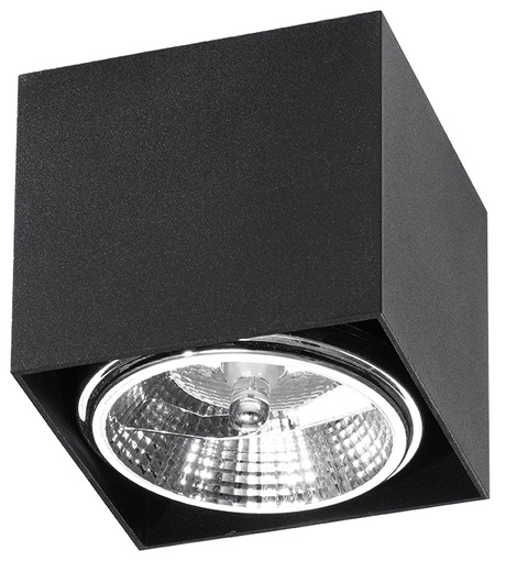 Plafond BLAKE negro + 1x bombilla LED GU10 AR111 4000K FRÍO 10W 850lm