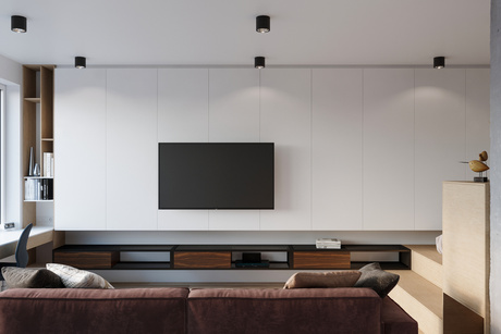 Plafond TIUBE negro + 1x bombilla LED GU10 AR111 4000K FRÍO 10W 850lm