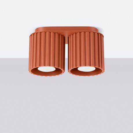 Plafón AURA 2 rojo ocre GU10