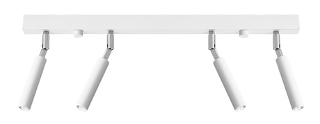 Plafond EYETECH 4 blanco + 4x bombilla LED G9 4000K Fría 4,5W 530lm