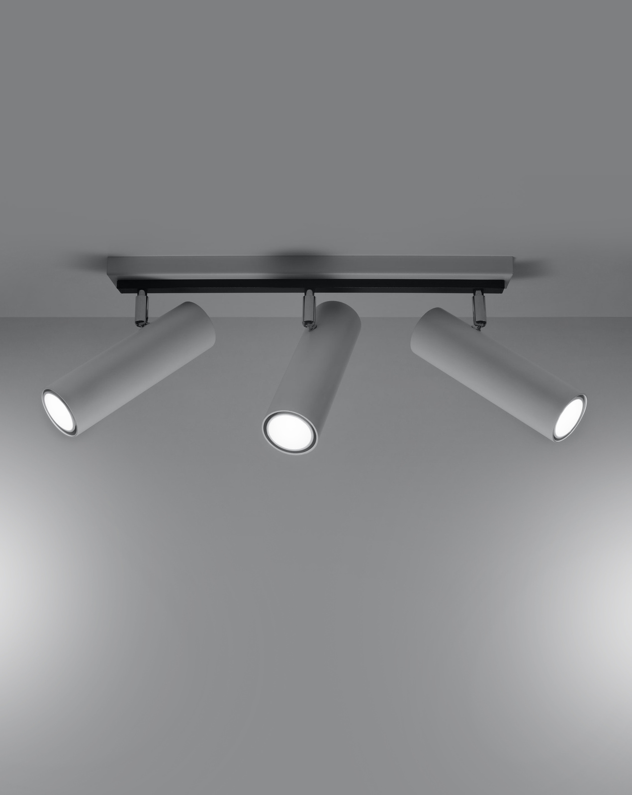 Plafond DIREZIONE 3 blanco + 3x Bombilla LED GU-10 3000K Cálido 7W 620lm
