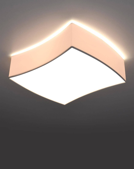 Plafond SQUARE 1 blanco + 2x bombilla LED E27 4000K Fría 7,5W 650lm