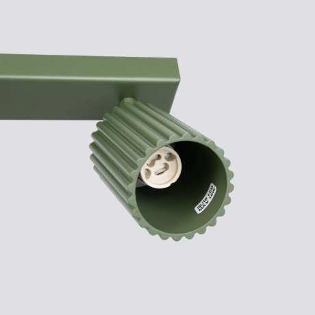 Lámpara de techo KARBON 6L verde oliva