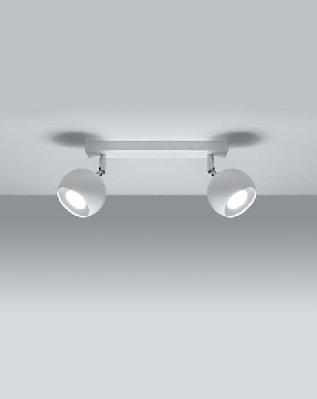 Plafond OCULARE 2 blanco + 2x bombilla LED GU-10 4000K Fría 7W 630lm