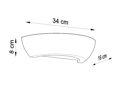 OSKAR aplique de cerámica blanco + 1x bombilla LED E27 4000K Fría 7,5W 650lm