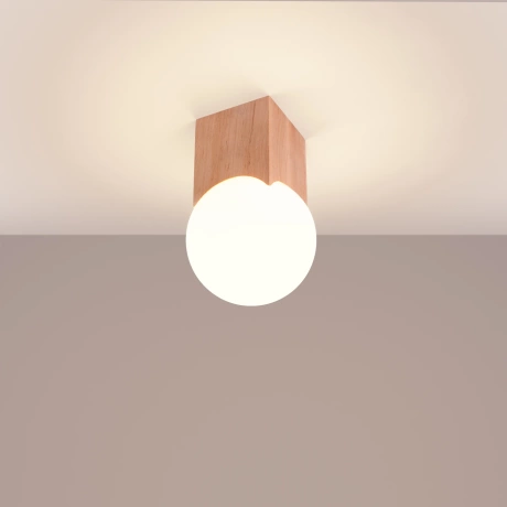Lámpara de techo SOLIS madera natural