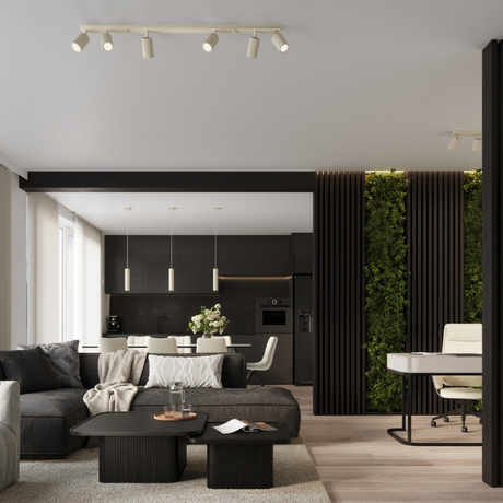 Lámpara de techo KARBON 6L beige