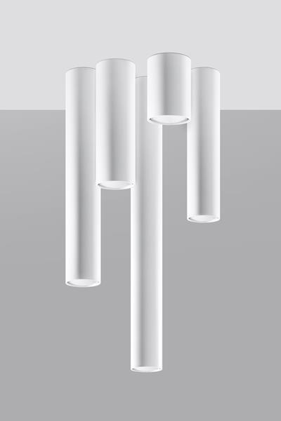 Plafond LAGOS 10 blanco +1x Bombilla LED GU-10 4000K Fría 7W 630lm