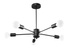 Araña LANGO 5 negra + 5x bombilla LED E27 3000K Cálida 7,5W 620lm