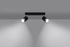 Plafond NERO 2 negro/cromo + 2x bombilla LED GU-10 4000K Fría 7W 630lm