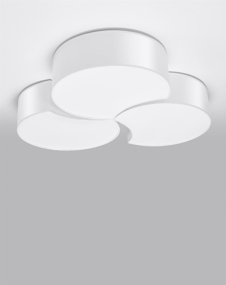 Plafond CIRCLE 3B blanco + 6x Bombilla LED E27 3000K Cálida 7,5W 620lm