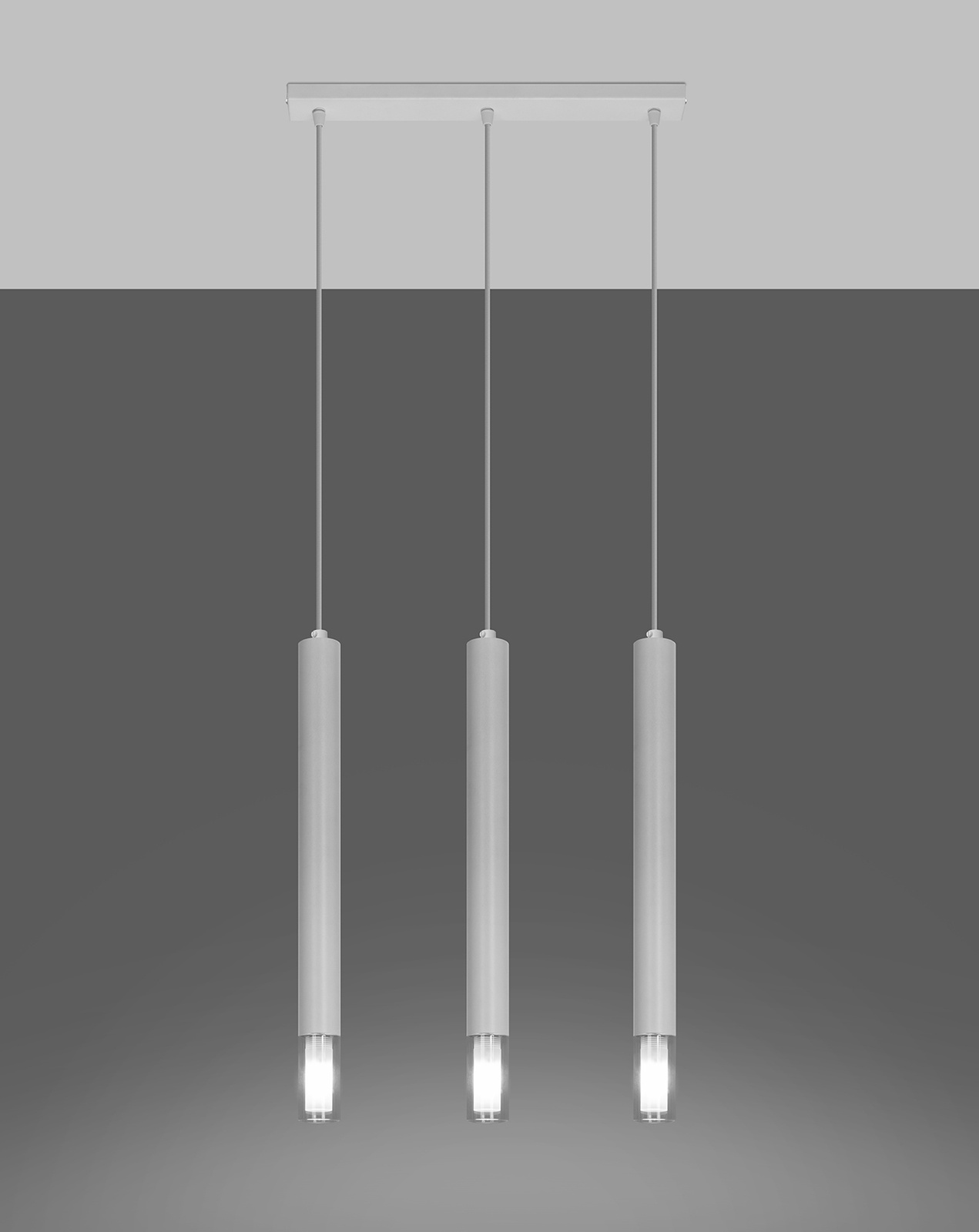 WEZYR 3 lámpara colgante blanco + 3x bombilla LED G9 3000K Warm 4,5W 510lm