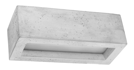 Aplique VEGA 30 hormigón + 1x bombilla LED E27 4000K Fría 7,5W 650lm