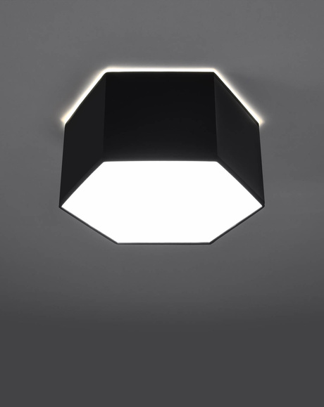 Plafond SUNDE 15 negro + 2x bombilla LED E27 3000K Cálida 7,5W 620lm