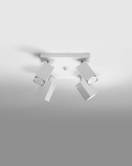 Plafond MERIDA 4 blanco +4x Bombilla LED GU-10 3000K Cálida 7W 620lm