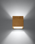 Aplique QUAD madera natural + 1x bombilla LED G9 4000K Fría 4,5W 530lm