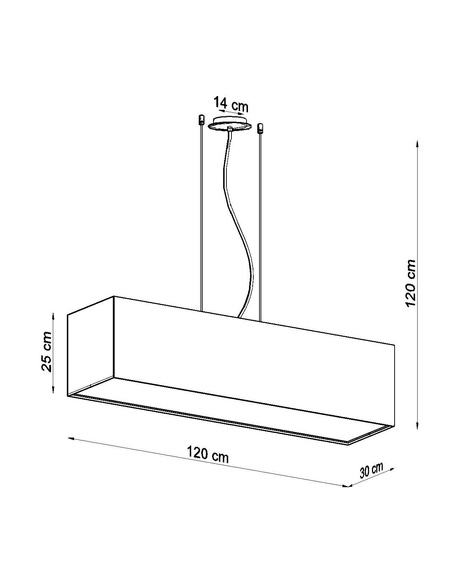 Araña SANTA 120 negra + 5x bombilla LED E27 3000K Cálida 7.5W 620lm