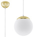 UGO 20 Gold lámpara colgante + 1x bombilla LED E27 3000K Warm 7,5W 620lm