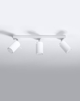 Plafond RING 3L blanco + 3x Bombilla LED GU-10 4000K Fría 7W 630lm