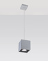 Lámpara colgante QUAD 1 gris + 1x bombilla LED GU-10 4000K Fría 7W 630lm