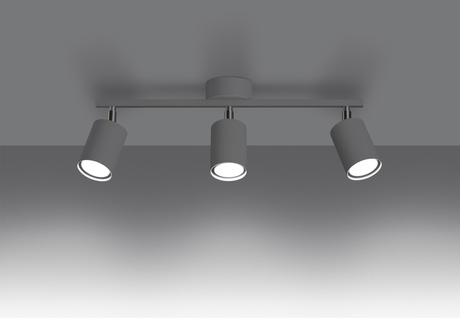 Plafond LEMMI 3 blanco + 3x Bombilla LED GU-10 4000K Fría 7W 530lm