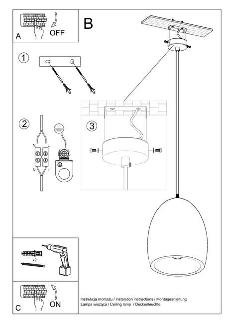 FLAWIUSZ lámpara colgante de cerámica blanco + 1x bombilla LED E27 3000K Cálido 7,5W 620lm