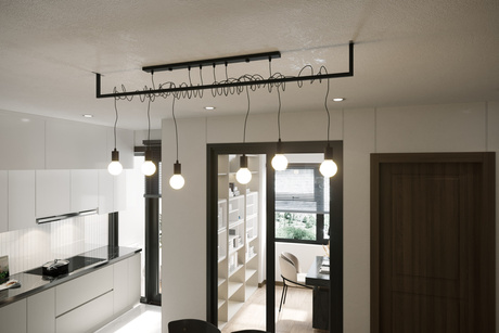 Lámpara de araña SALAMANCA 2 negra + 2x bombilla LED E27 4000K Fría 7,5W 650lm