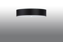 Plafond SKALA 60 negro + 5x bombilla LED E27 3000K Cálida 7,5W 620lm