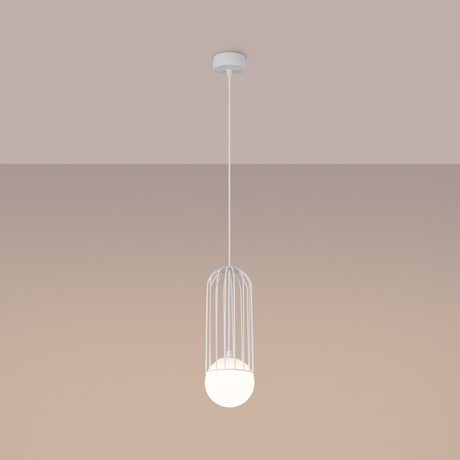 BRINA Lámpara colgante 1 blanco + 1x bombilla LED G9 3000K Cálido 4,5W 450lm